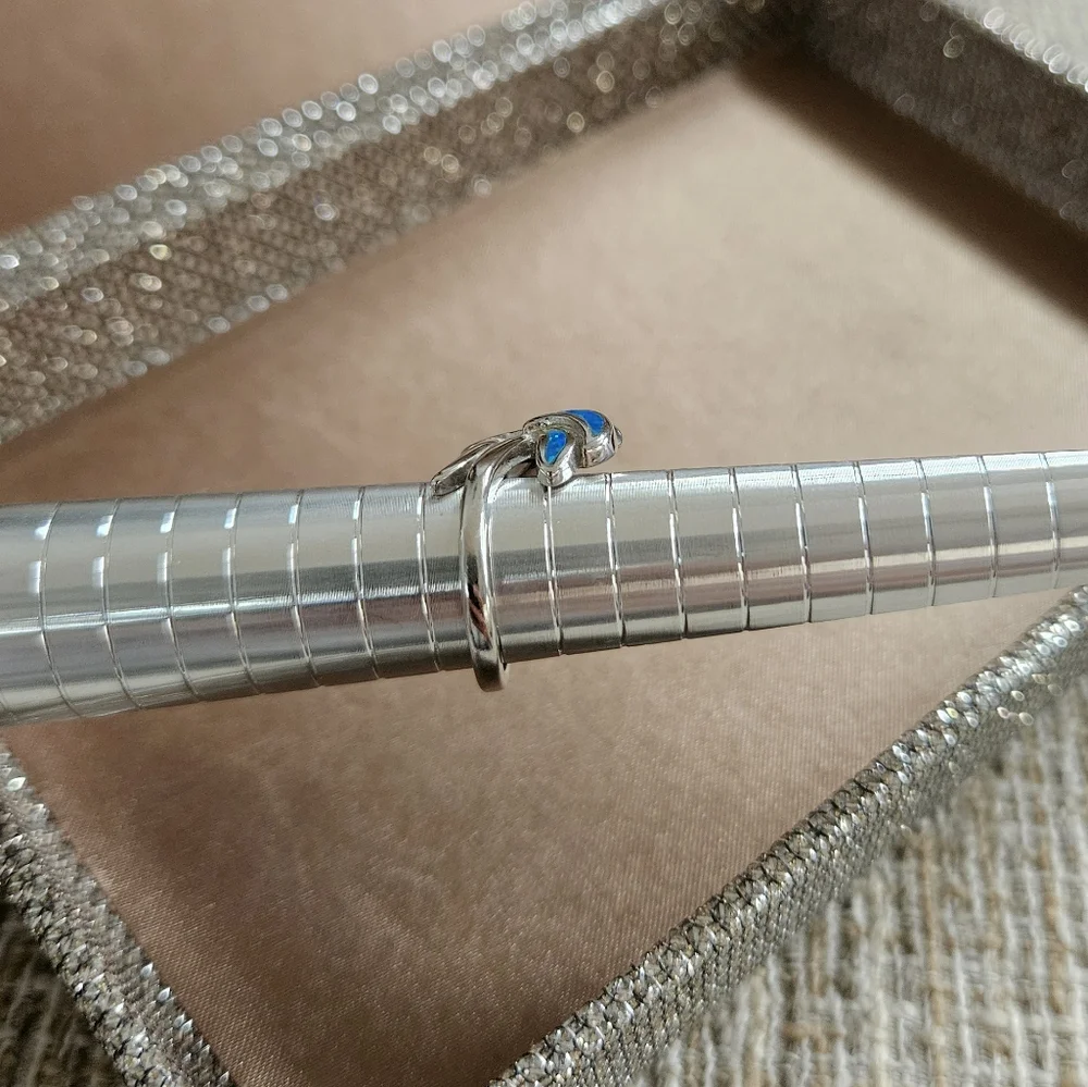 Sterling Silver Opal Palm Tree Ring